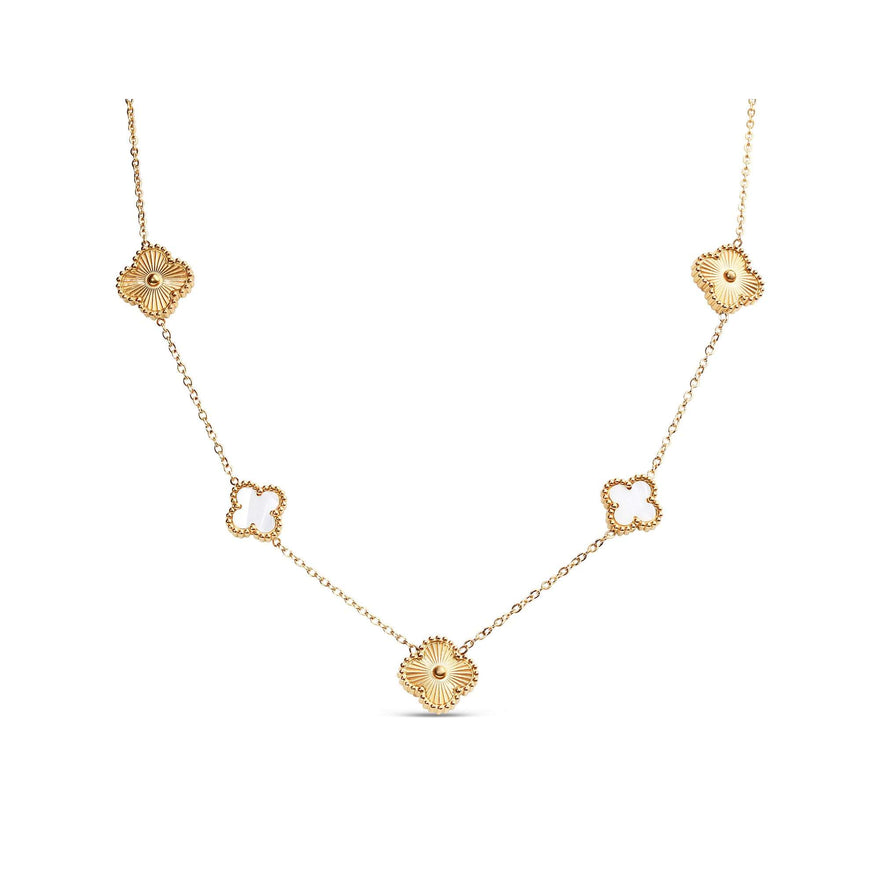 Four-leaf clover necklace, 40–45 cm