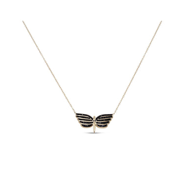 Black-winged butterfly necklace
