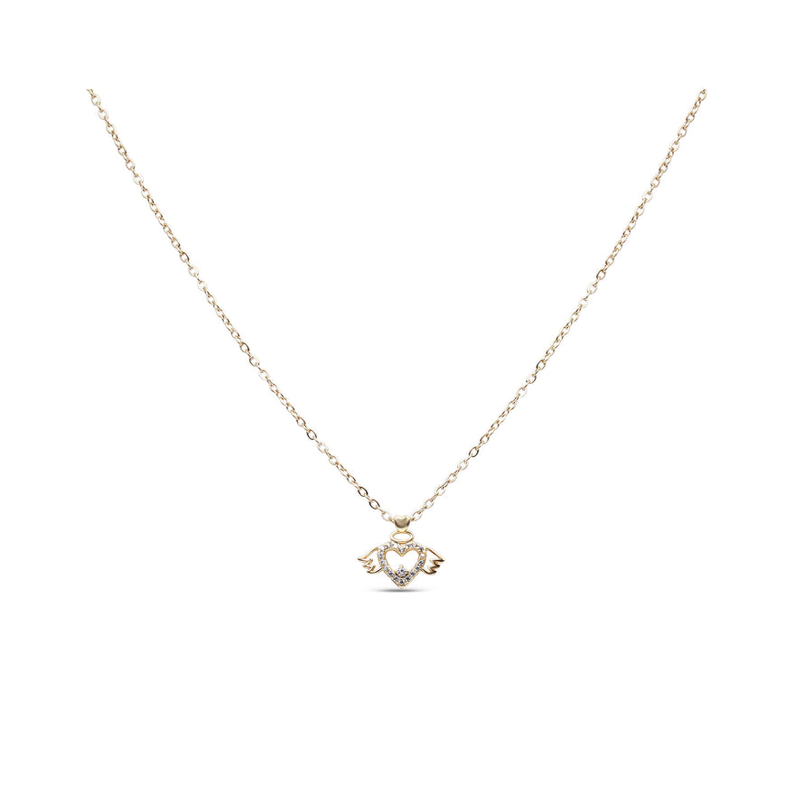 Winged heart necklace, 45–50 cm
