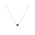 Fine gold-tone anchor chain with a cylinder pendant, black stones and Roman numerals