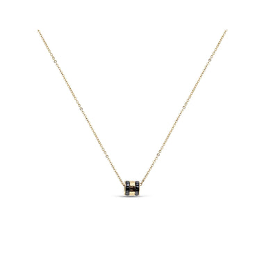 Roman numeral cylinder pendant necklace