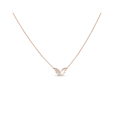 Butterfly necklace with cubic zirconia