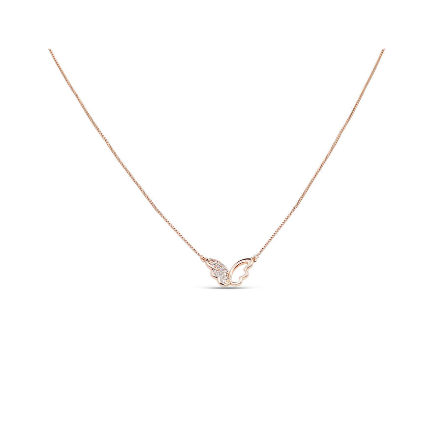 Butterfly necklace with cubic zirconia
