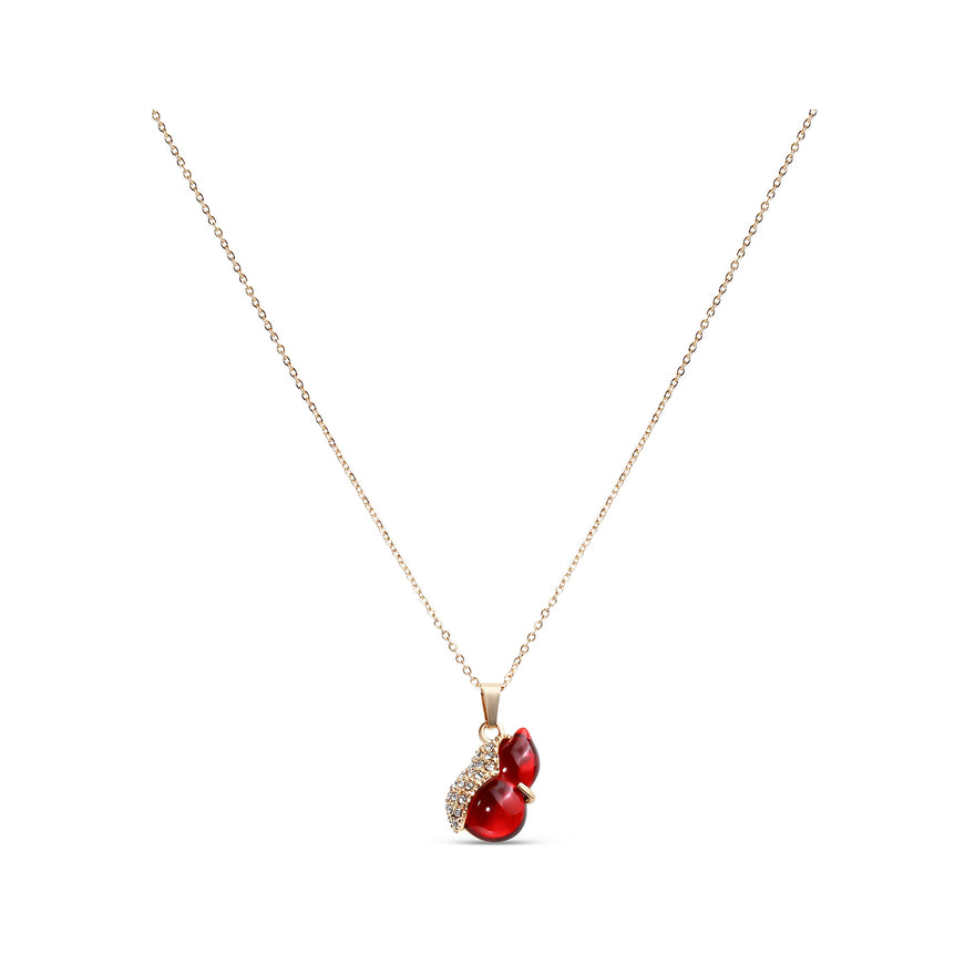 Red swan pendant necklace, 41–45 cm