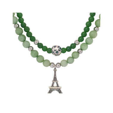 Eiffel Tower double-strand necklace