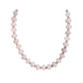 Everyday pastel necklace of pink quartz beads