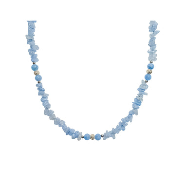Light blue synthetic stone necklace