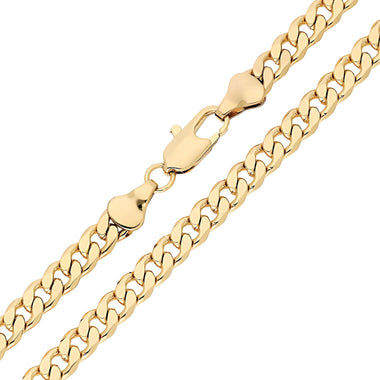 Flat-link curb chain, 5.5 mm, 45 cm