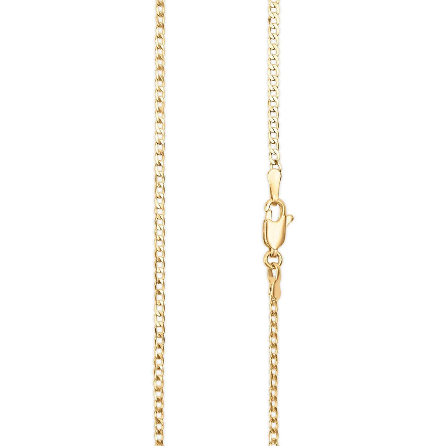 Long 2 mm curb chain, 60 or 70 cm