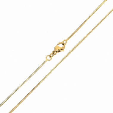 Slim 1 mm snake chain necklace, 60 cm