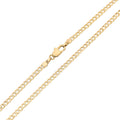 Gold-plated curb chain with a sturdy lobster clasp