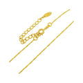 Gold-tone chain with a fine twisted weave, spring ring clasp and extender