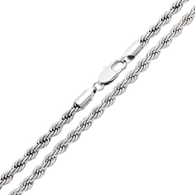 Tightly twisted rope chain, 60 cm