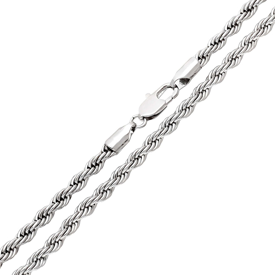 Tightly twisted rope chain, 60 cm