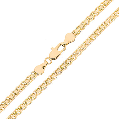 Flat Bismarck chain necklace, 4.8 mm