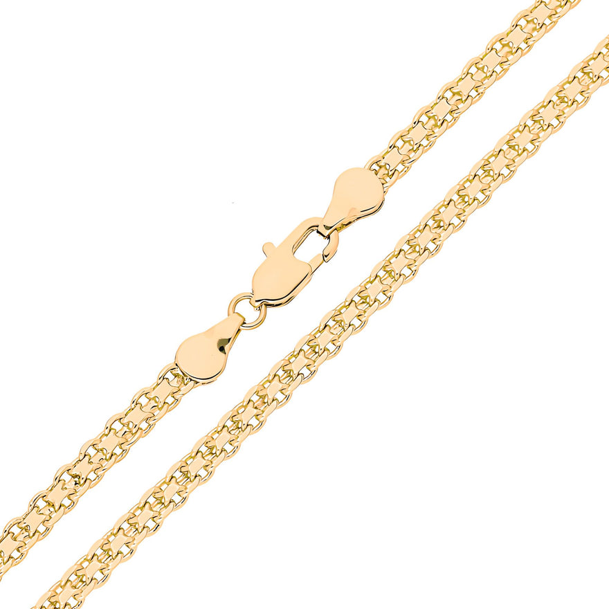 Flat Bismarck chain necklace, 4.8 mm