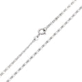 Silver-tone chain with flat bird's eye links and a round spring ring clasp