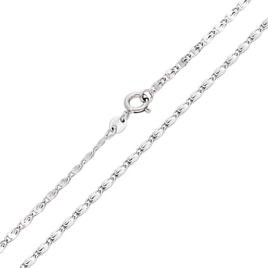 Silver-tone bird's eye chain, 2.2 mm