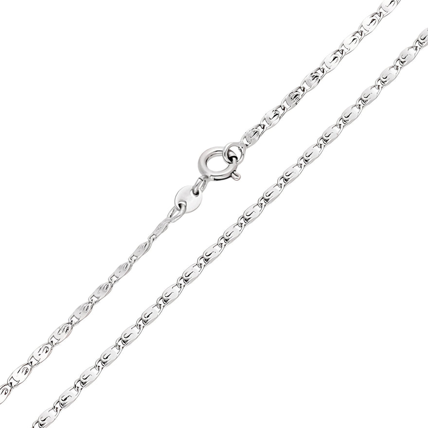 Silver-tone bird's eye chain, 2.2 mm