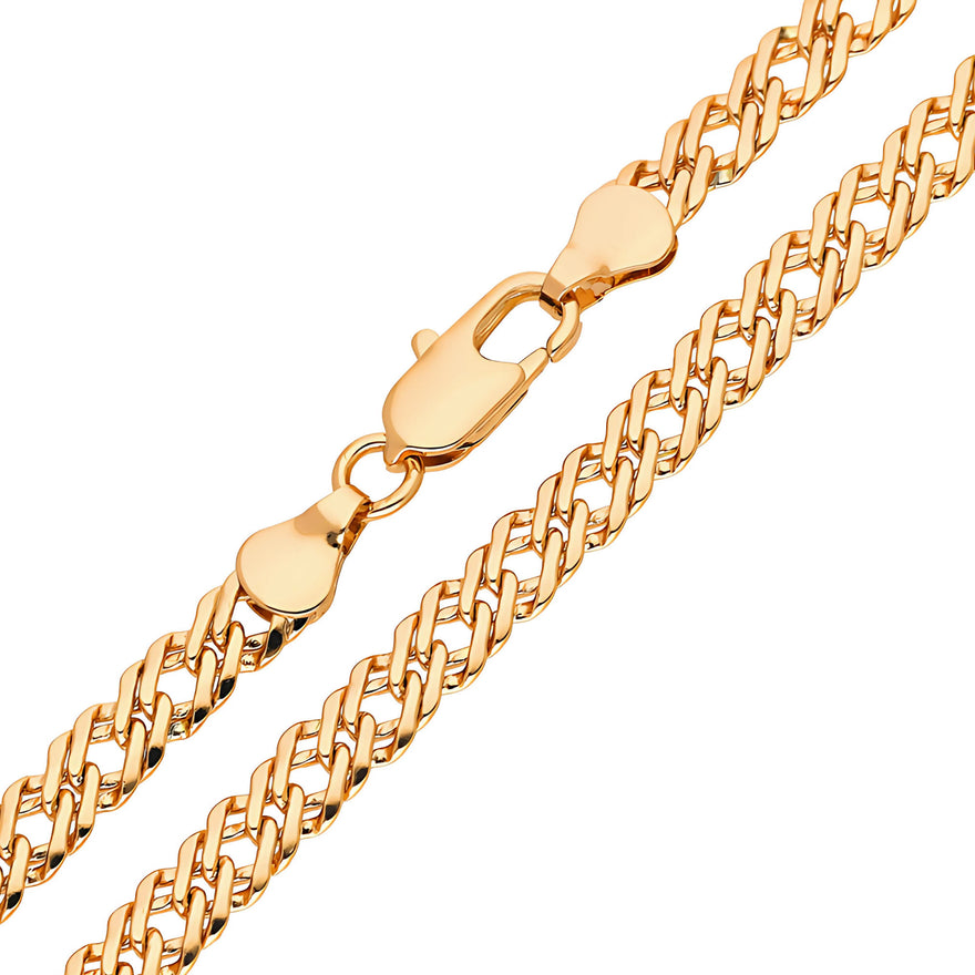 Flat Rombo chain in a rose gold tone