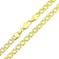 Chunky gold-tone chain with a double Rombo weave and lobster clasp