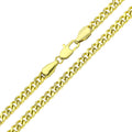 Gold-tone diamond-cut chain with sparkling facets and a lobster clasp