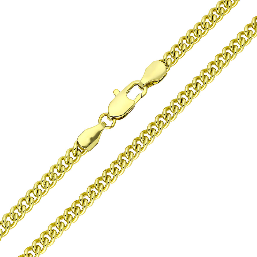 Classic polished curb chain, 50 cm