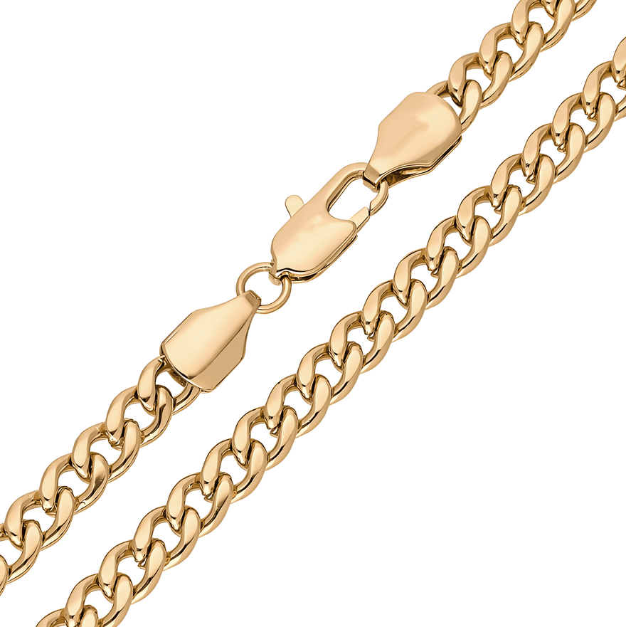 Chunky curb chain necklace, 5.3 mm