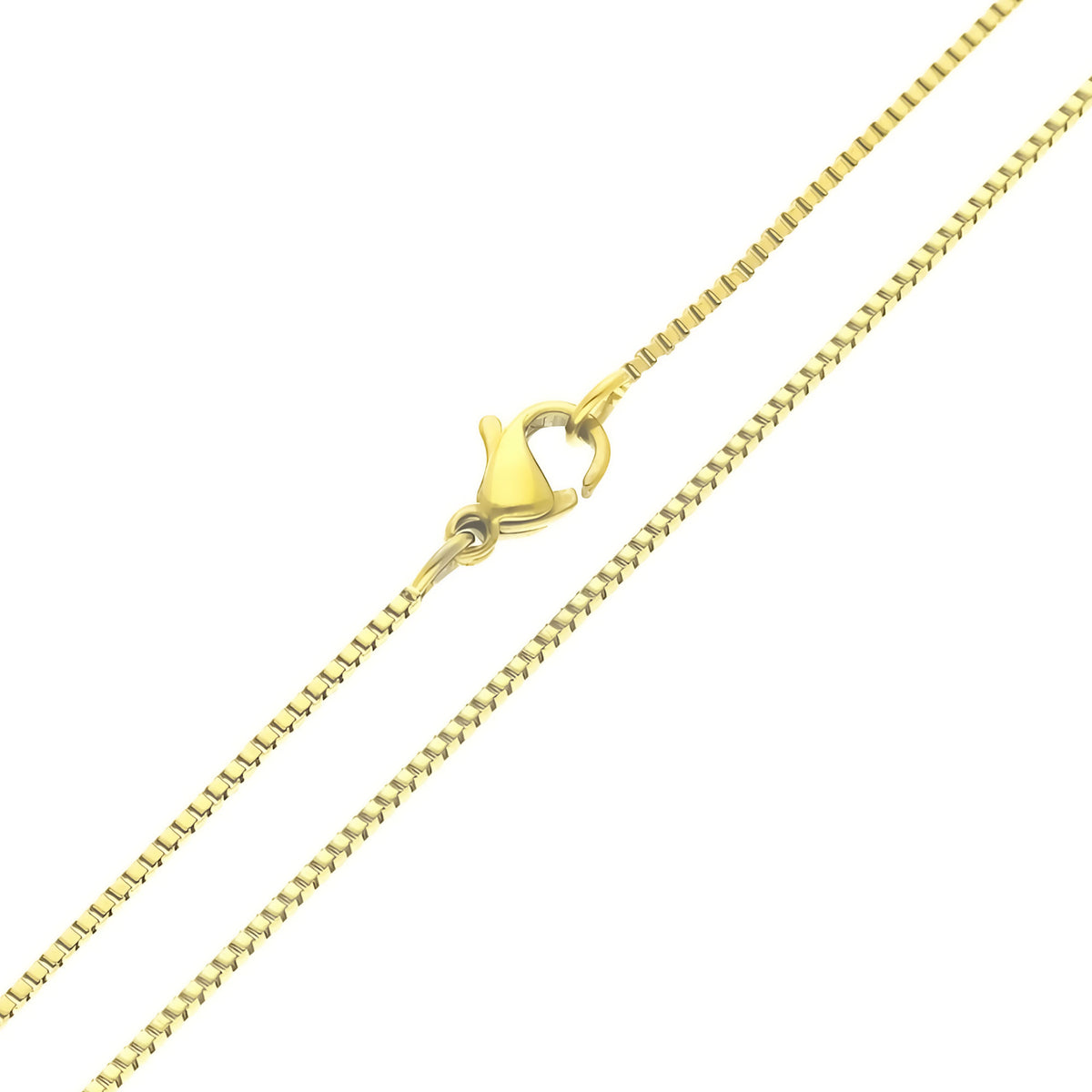 Fine gold-plated Venetian chain with a lobster clasp and an even pattern