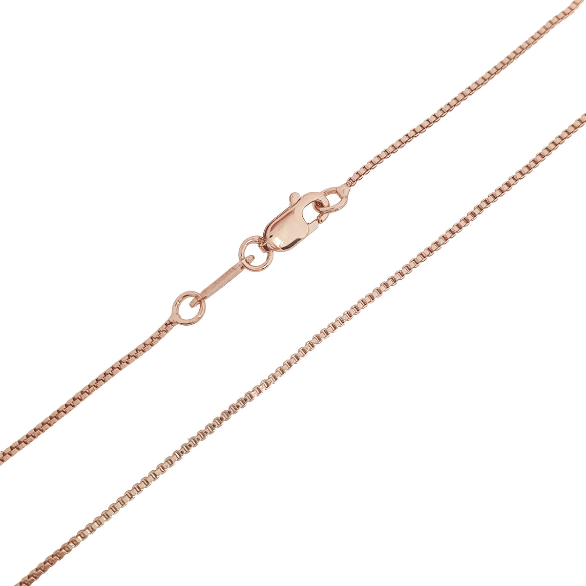 Fine Venetian chain with square links and a lobster clasp, warm gold tone