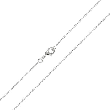 Fine 1 mm Singapore chain, 60 cm