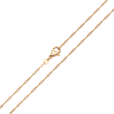 Delicate Singapore chain, 1.3 mm