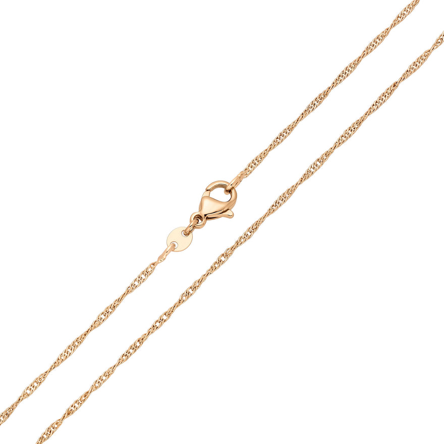 Delicate Singapore chain, 1.3 mm