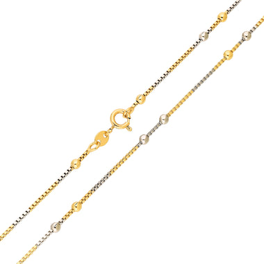 Two-tone Venetian chain with beads