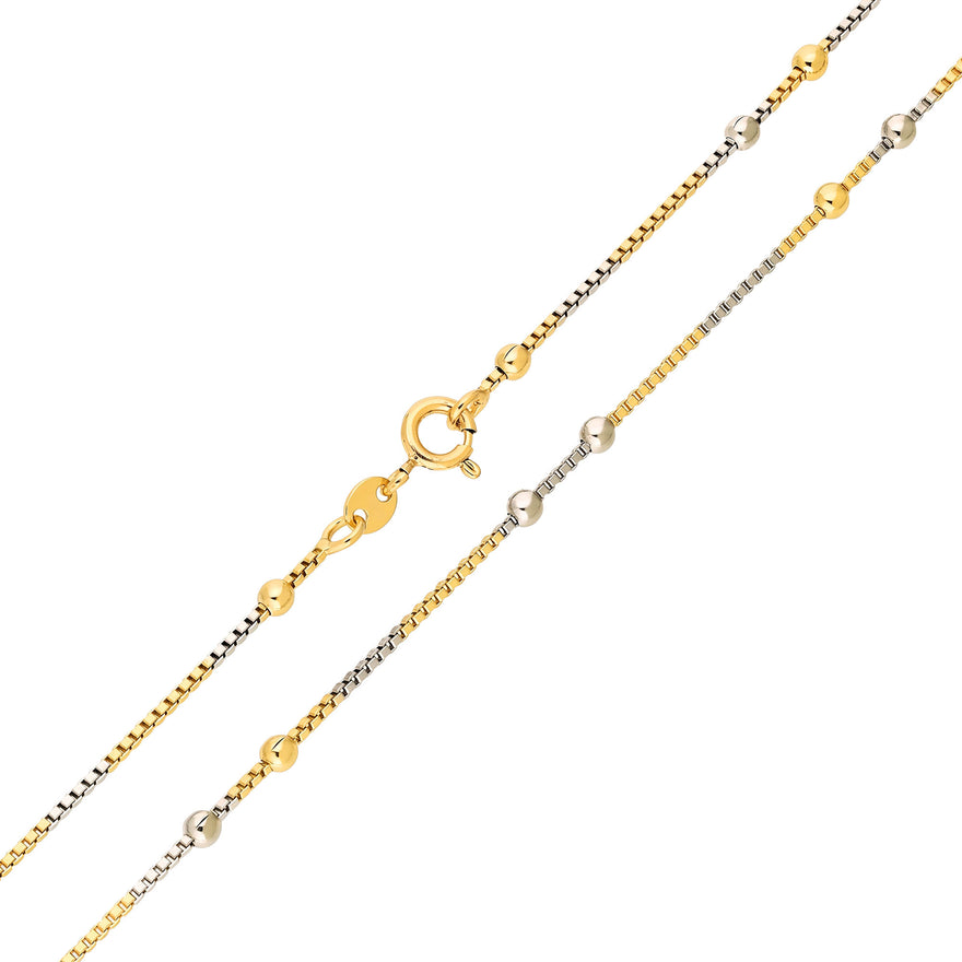 Two-tone Venetian chain with beads