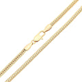 Gold-plated 55 cm chain with a flat woven pattern and lobster clasp