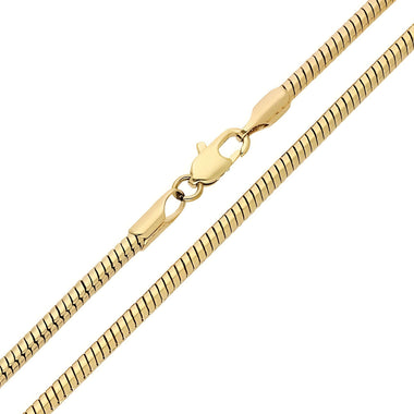 Smooth 2.5 mm snake chain necklace