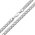 Chunky Rombo link chain with platinum plating and a secure lobster clasp