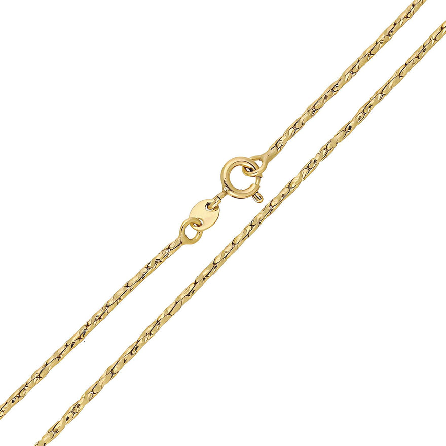 Faceted link chain necklace, 45 cm