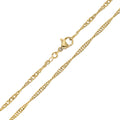 Twisted Singapore chain with a shiny gold-plated finish and a lobster clasp