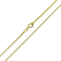Smooth gold-plated snake chain with a classic spring ring clasp