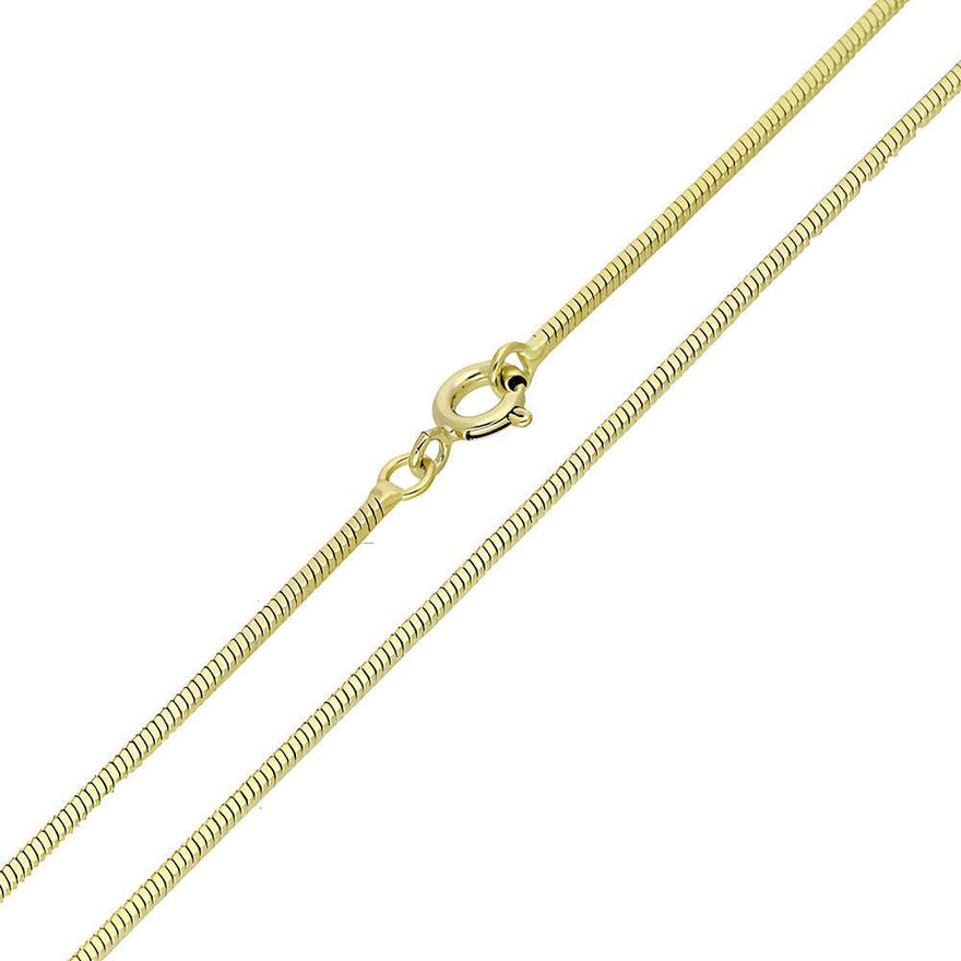 Slim snake chain necklace, 60 cm