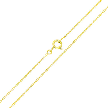 Twisted 1 mm Singapore chain, 45 cm