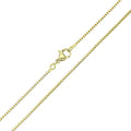 Fine gold-plated Venetian chain with a lobster clasp on a white background