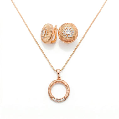 Sun Circle necklace and earring set
