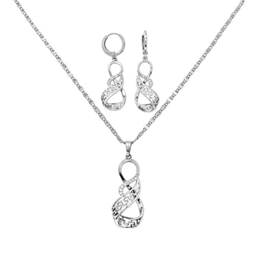 Greek Infinity necklace and earring set