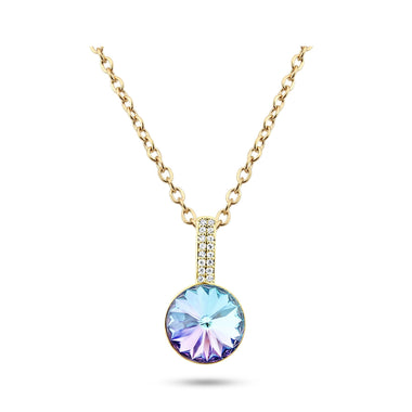 Blue-violet Swarovski crystal necklace
