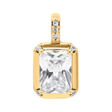 Rectangular cubic zirconia pendant