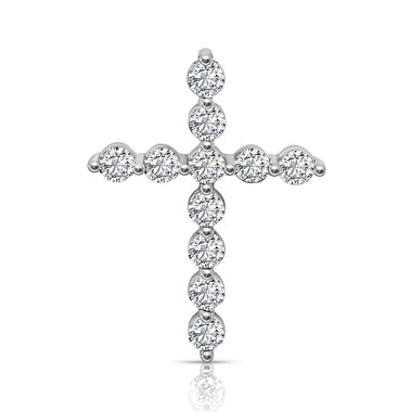 Cross pendant with 11 cubic zirconia