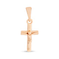 Small 22 mm cross pendant with the figure of Christ and smooth rounded arms